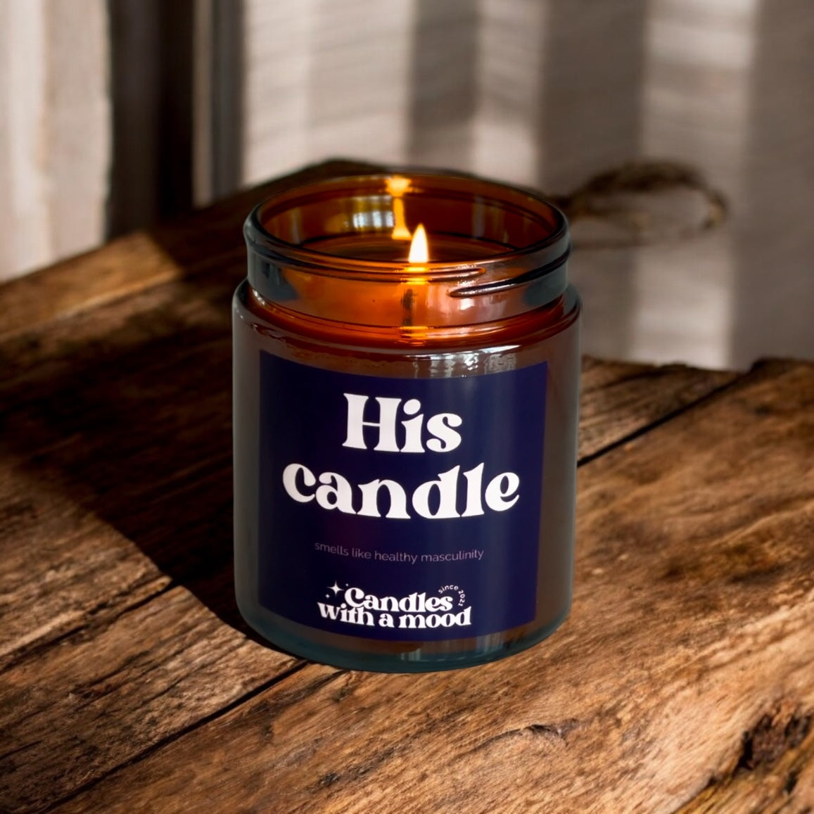 Lumânare parfumată din ceară de soia HIS CANDLE grapefruit - rum - cedarwood - patchouli 250g