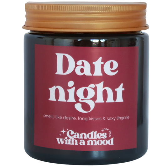 Lumânare parfumată din ceară de soia DATE NIGHT velvet rose - oud - musk - clove