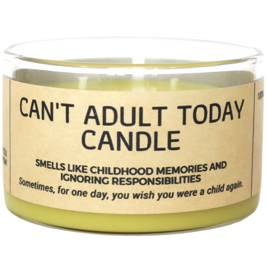 Lumânare parfumată din ceară de soia CAN'T ADULT TODAY sugar - vanilla - butter - caramel 190g