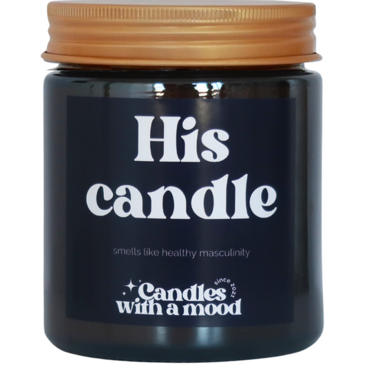 Lumânare parfumată din ceară de soia HIS CANDLE  grapefruit - rum - cedarwood - patchouli 250g
