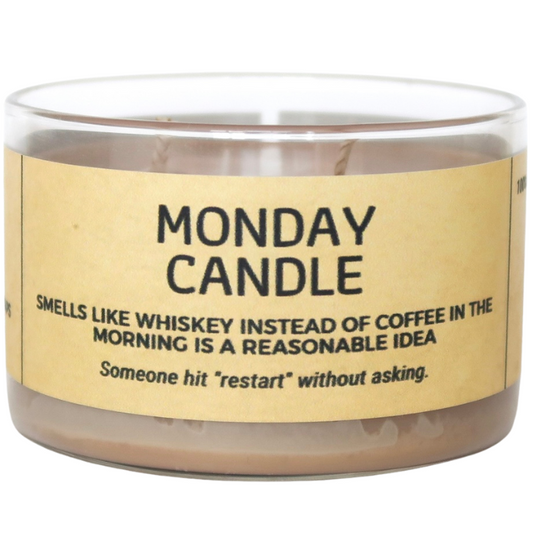 Lumânare parfumată din ceară de soia MONDAY coffee - rum - cedarwood - patchouli 190g