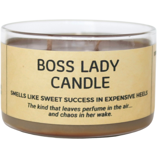 Lumânare parfumată din ceară de soia BOSS LADY coffee - sweet cream - caramel 190g