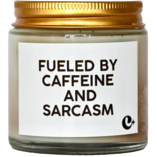 Lumânare parfumată din ceară de soia Iced Latte - FUELED BY CAFFEINE AND SARCASM coffee - sugar - milk 100g