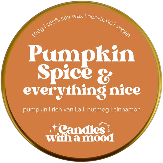 Lumânare parfumată din ceară de soia PUMPKIN SPICE & EVERYTHING NICE pumpkin - rich vanilla - nutmeg 100g