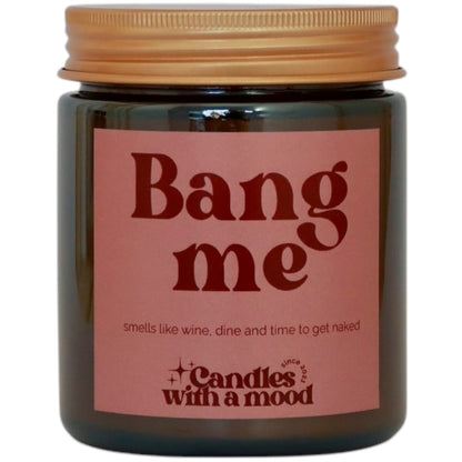 Lumânare parfumată din ceară de soia BANG ME black orchid - amber - spicy cinnamon 250g