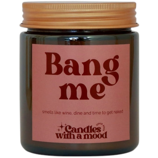 Lumânare parfumată din ceară de soia BANG ME black orchid - amber - spicy cinnamon 250g